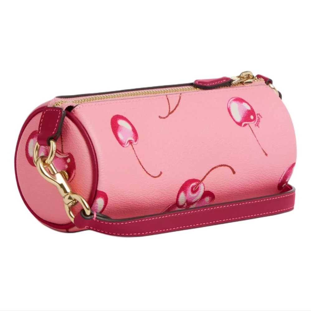 🍒Nolita Barrel Bag With Cherry Print - Picture 2 of 12